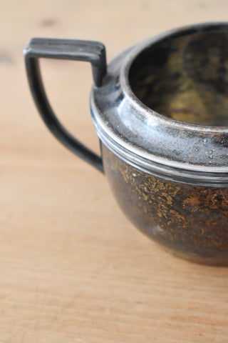 W.M Mounts Nickel Silver Sugar Bowl