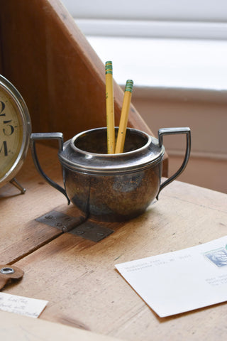 W.M Mounts Nickel Silver Sugar Bowl