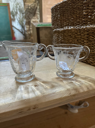 Fostoria Navarre Crustal Cream & Sugar
