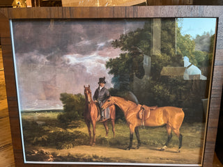 Framed Vintage Horse Oil Reproduction